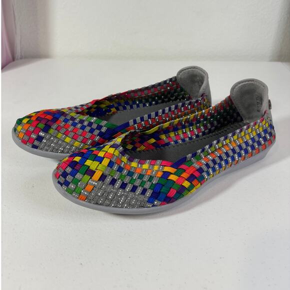 bernie mev. Shoes - Bernie Mev Womens US Size 10 (EU 41) Catwalk Colorful Slip-On Woven Ballet Flats